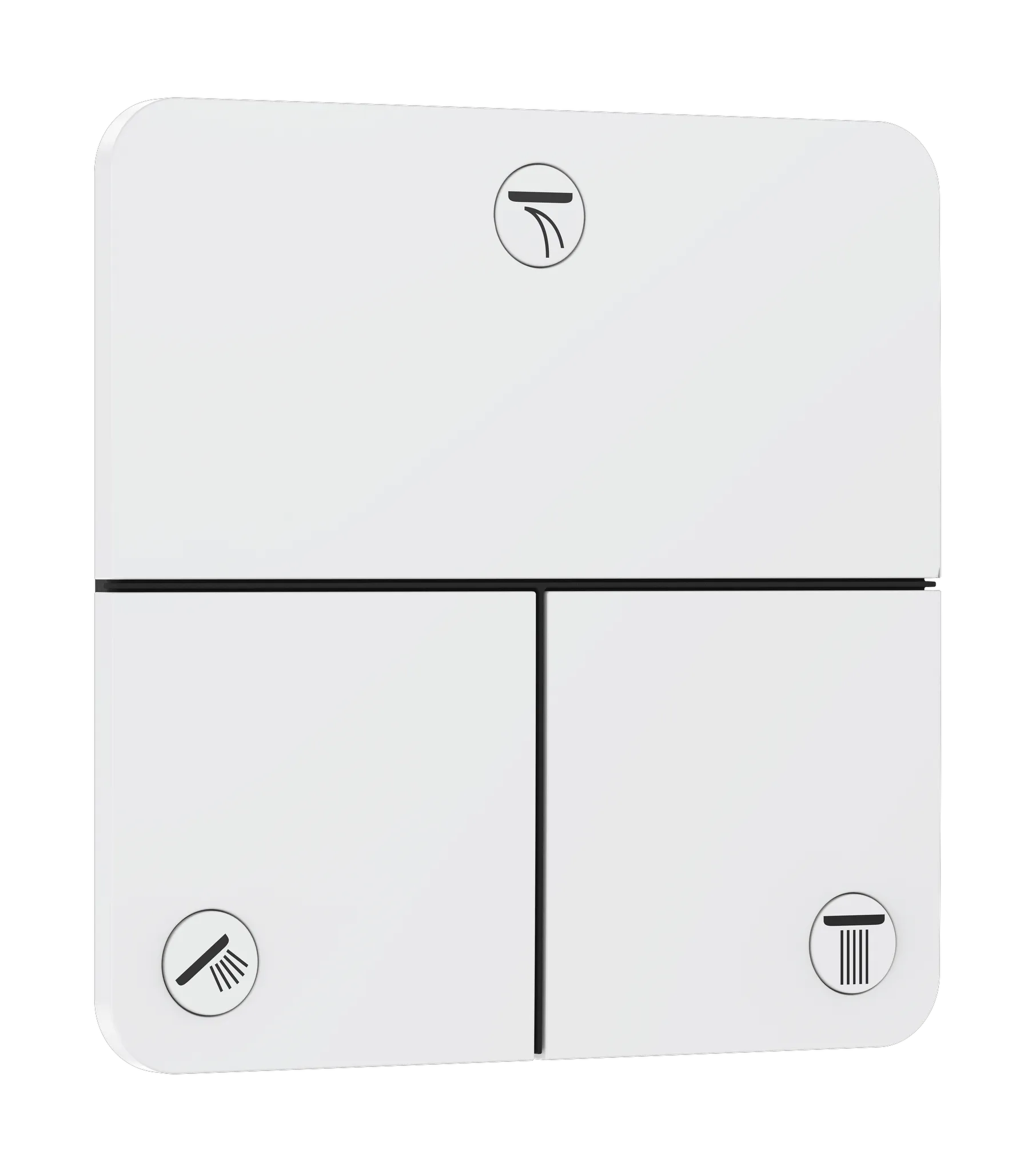ShowerSelect Comfort Q Ventil Unterputz für 3 Verbraucher Chrom Farbe: Mattweiß ShowerSelect Comfort Q Ventil Unterputz für 3 Verbraucher Chrom Farbe: Mattweiß