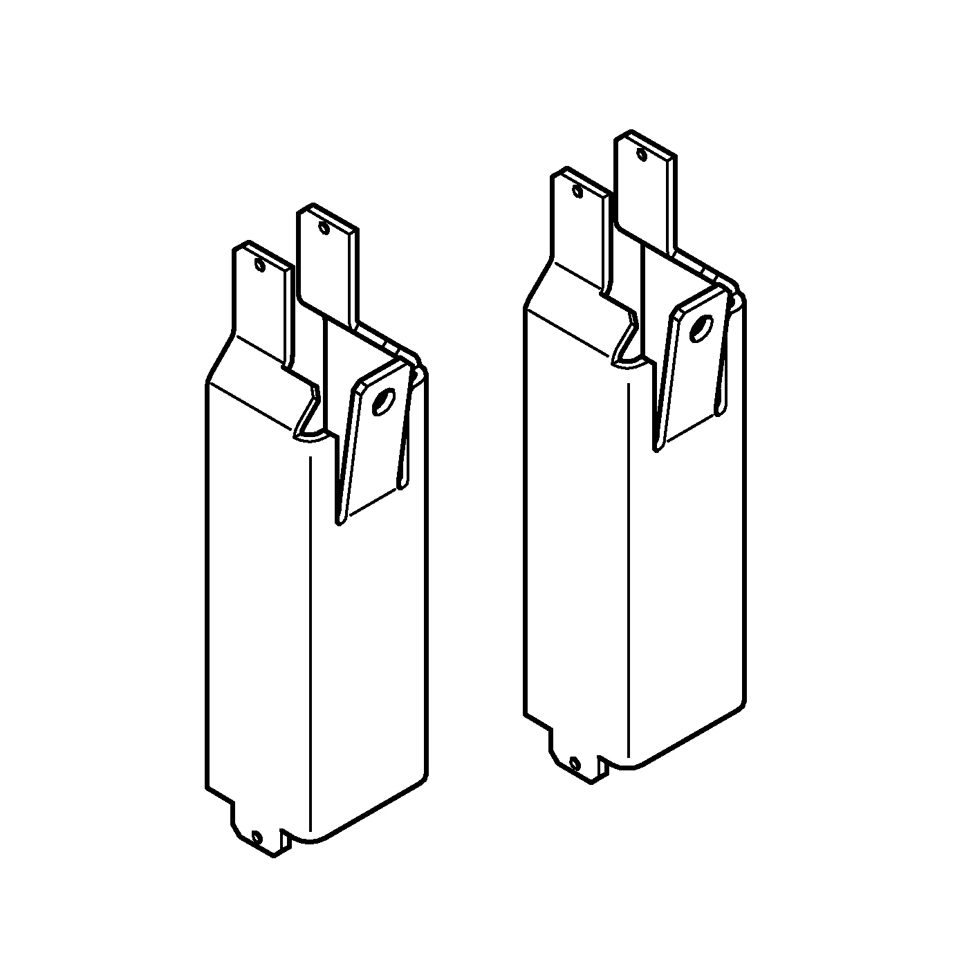 Abstützungsset Rapid SLX 39607, für WCs, senkrechte Drucktraversen für Keramiken mit kleiner Auflagefläche < 205 mm, 2 Stück