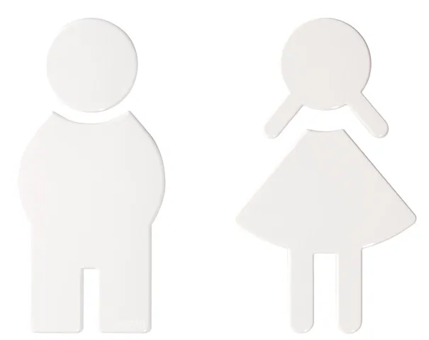 Symbol Set Frau und Mann, Polyamid, matt, selbstklebend, in Farbe 90 (Tiefschwarz) Symbol Set Frau und Mann, Polyamid, matt, selbstklebend, in Farbe 90 (Tiefschwarz)