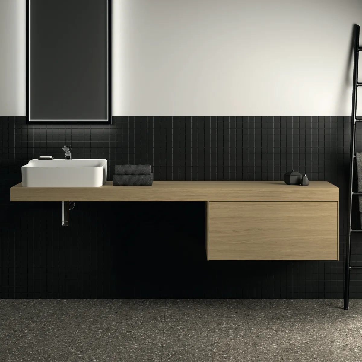 Konsole Conca, 2000x505x80mm, Weiß