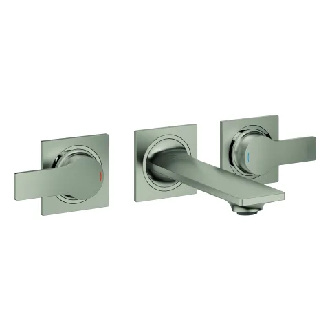 Grohe Allure 3-Loch-Waschtischbatterie, Wandmontage, satin steel