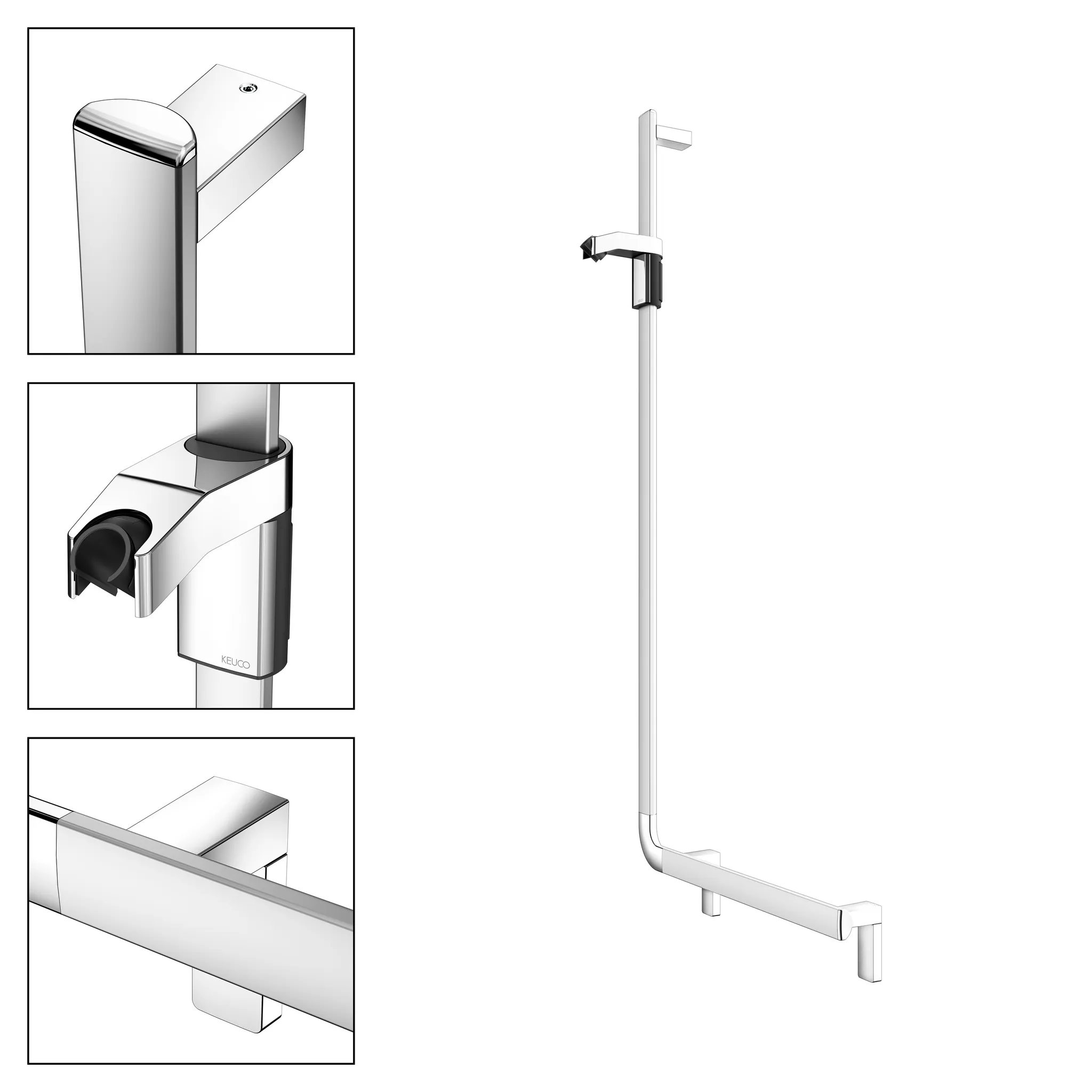 KEUCO Winkelgriff „Axess“ 581 × 1301 mm Ausführung links, in Silber (eloxiert) KEUCO Winkelgriff „Axess“ 581 × 1301 mm Ausführung links, in Silber (eloxiert)