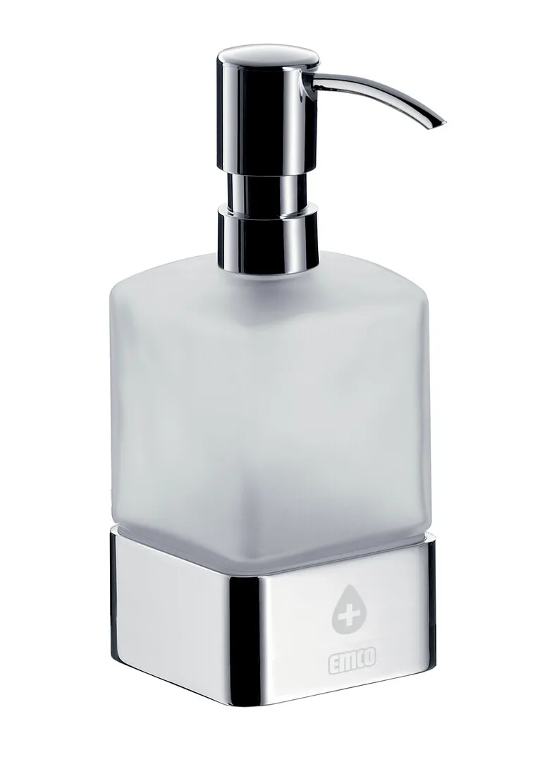 loft Desinfektionsspender Standmodell, Glasteile satiniert, Metallpumpe, chrom loft Desinfektionsspender Standmodell, Glasteile satiniert, Metallpumpe, chrom