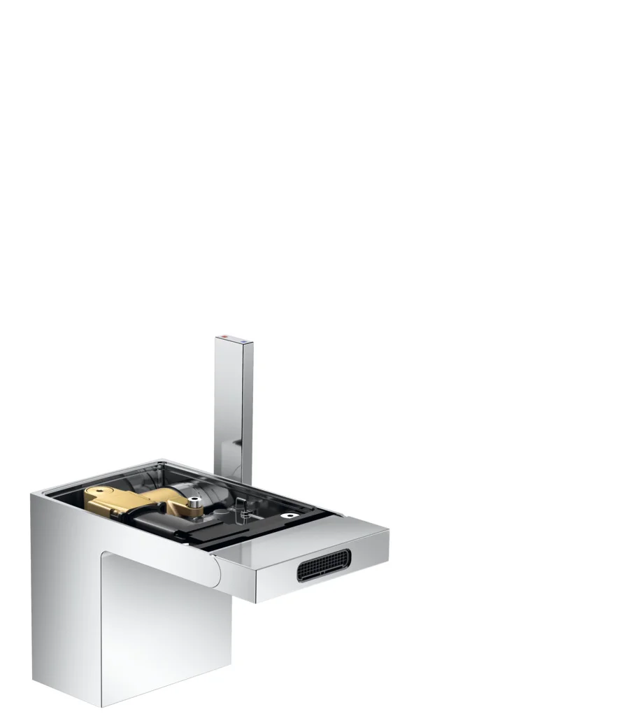 Hansgrohe AXOR MyEdition Bidetmischer - Einhebel-Bidetmischer mit Push-Open Ablaufgarnitur, Chrom, Ausladung 121 mm, Auslaufhöhe 83 mm