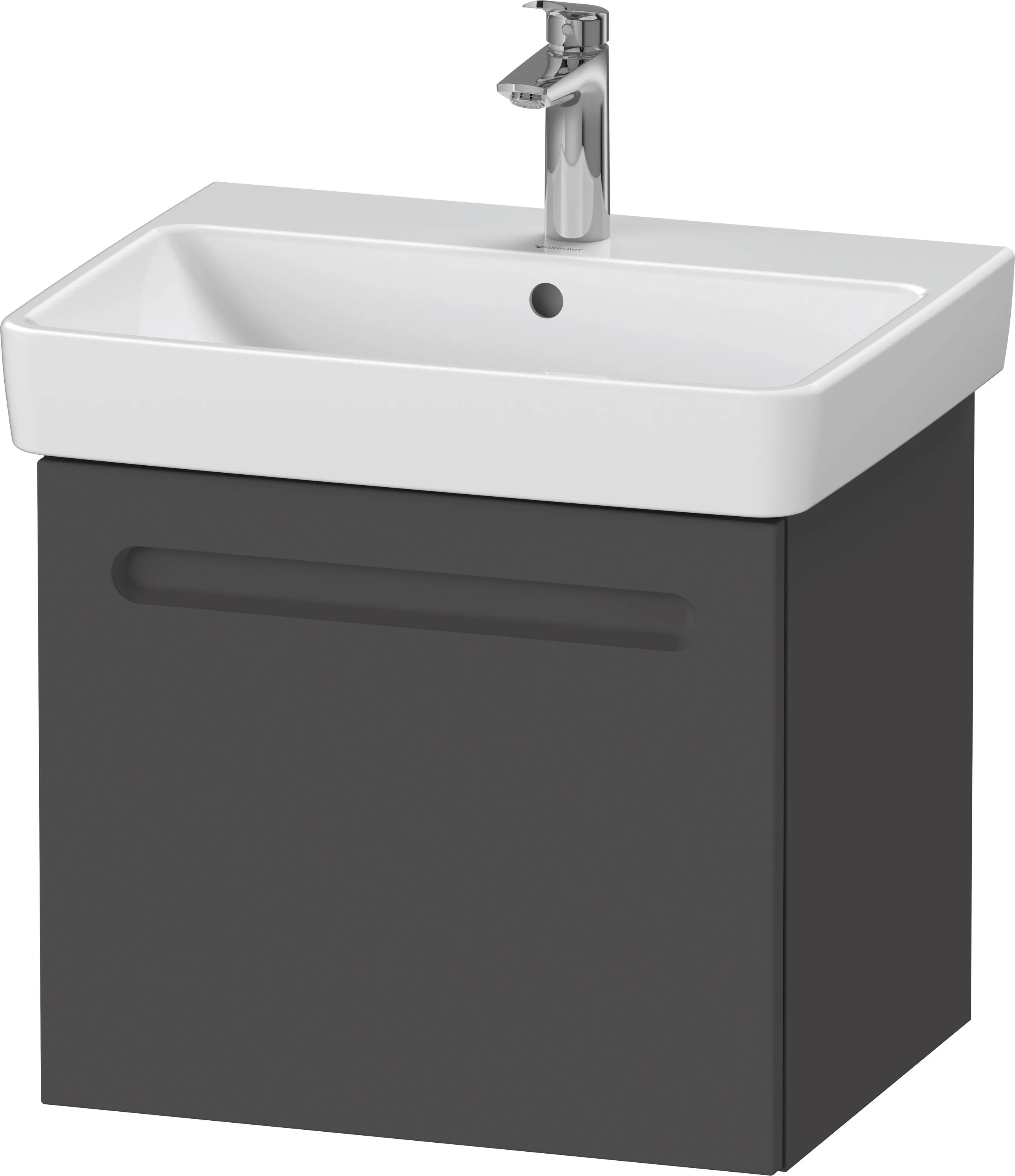 Duravit Waschtischunterschrank wandhängend „No.1“ 54 × 47,8 × 42,6 cm in Graphit Matt