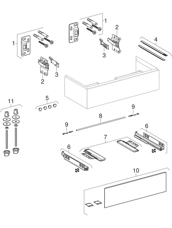 Geberit Waschtischunterschrank „One“ 59,2 × 26,6 × 47 cm