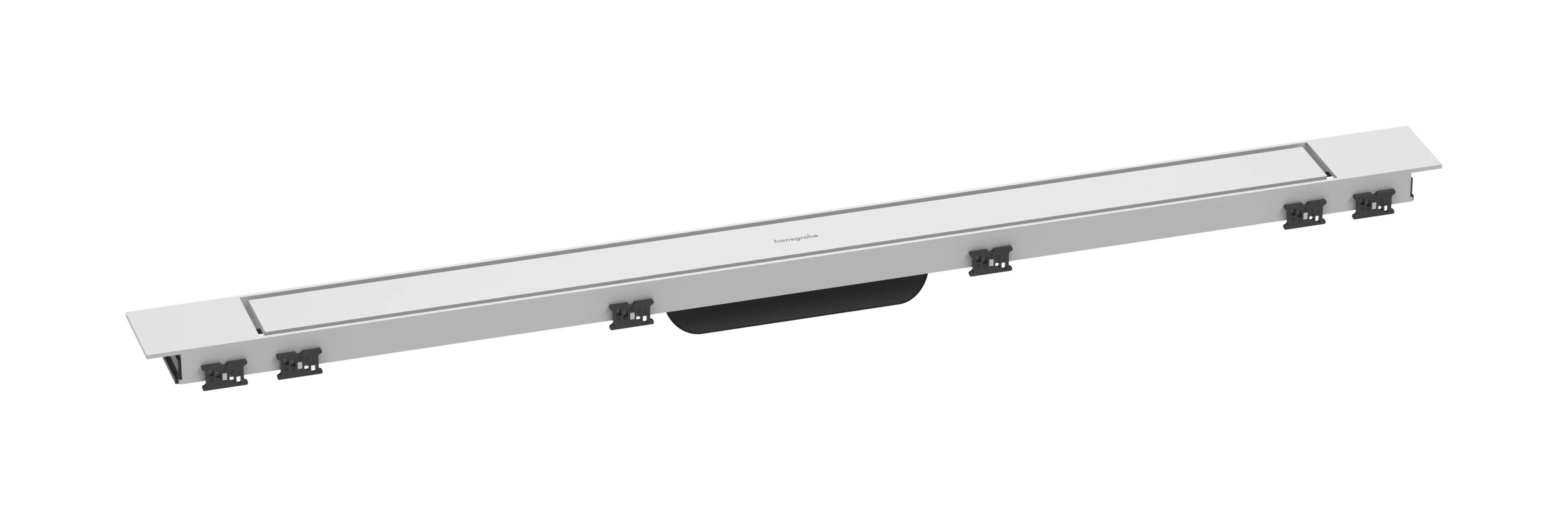 Hansgrohe RainDrain Match Plus Duschrinne Fertigset 900 mm, höhenverstellbarer Rahmen, Edelstahl V2A, bis 18 mm Fliesenstärke