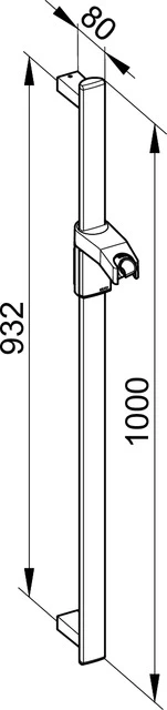 AXESS 35012011000 Brausestange 1000 mm verchromt