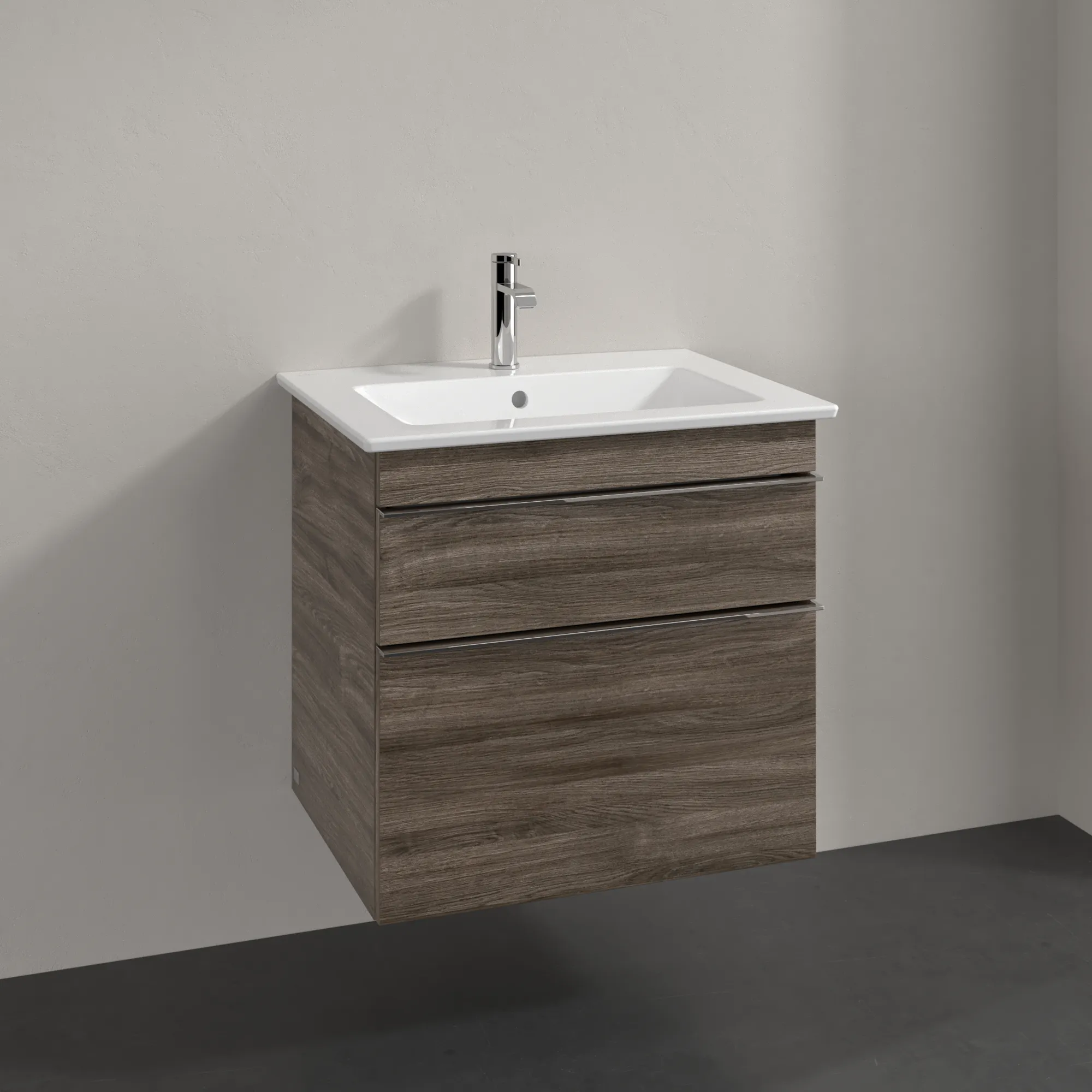 Villeroy & Boch Waschtischunterschrank „Venticello“ für Schrankwaschtisch 603 × 590 × 502 mm Stone Oak, für Becken mittig
