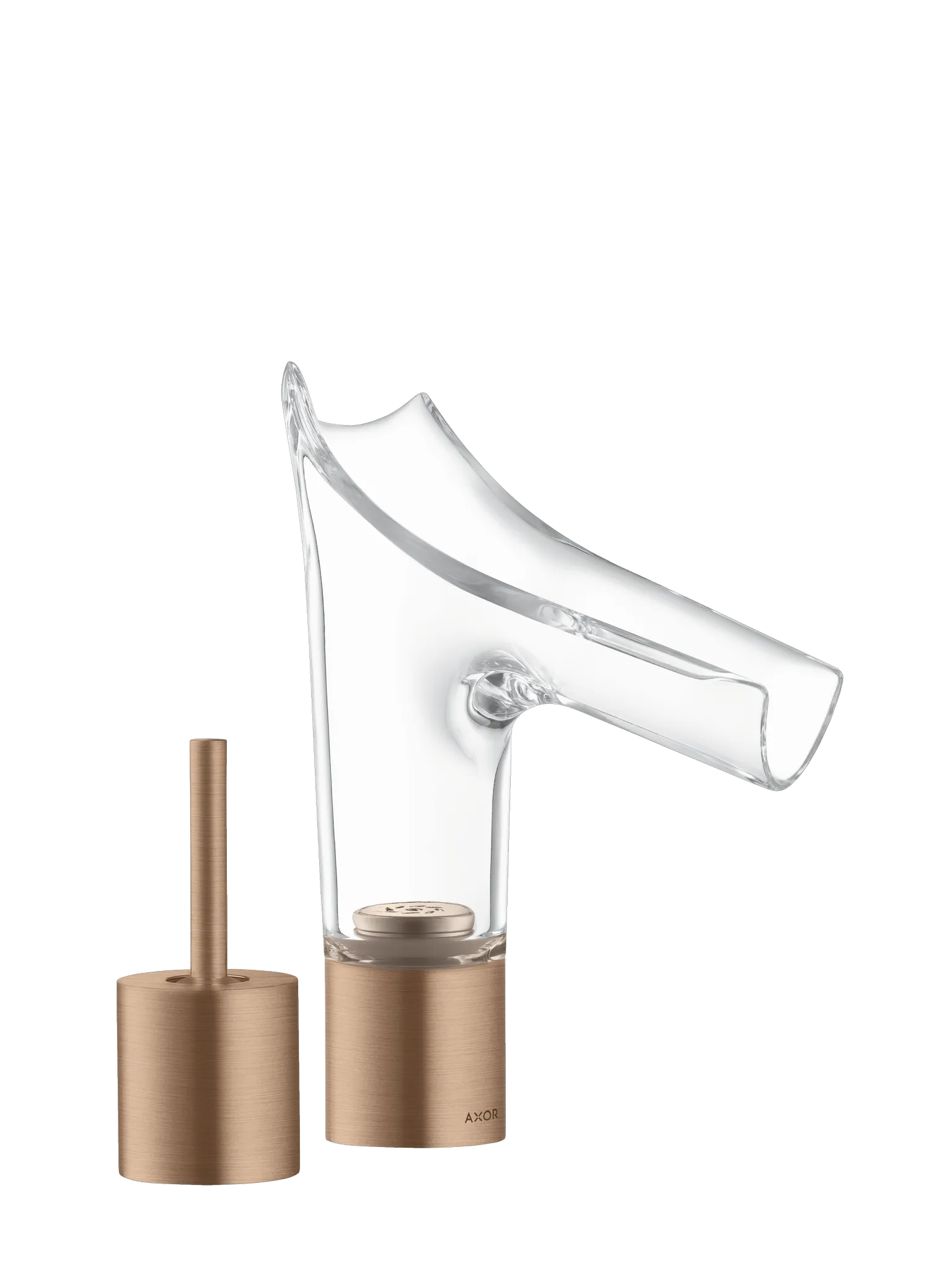 Hansgrohe AXOR Starck V 2-Loch Waschtischmischer 110 mit Ablaufgarnitur, Brushed Red Gold Hansgrohe AXOR Starck V 2-Loch Waschtischmischer 110 mit Ablaufgarnitur, Brushed Red Gold