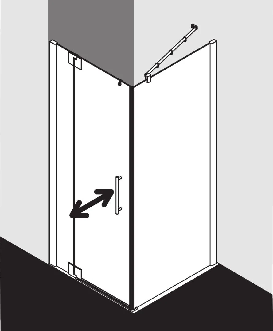 PASA XP PX1WL Pendeltür 1-flügelig mit Festfeld links, für Ecke, Höhe 2000 mm, Wanneneinbaumaß 780-810 / 775-805 mm, Breitenverstellmaß 770-800 mm, Glasaußenkante 755-785 mm, Farbe Silber Mattglanz, Glas ESG Klar PASA XP PX1WL Pendeltür 1-flügelig mit Festfeld links, für Ecke, Höhe 2000 mm, Wanneneinbaumaß 780-810 / 775-805 mm, Breitenverstellmaß 770-800 mm, Glasaußenkante 755-785 mm, Farbe Silber Mattglanz, Glas ESG Klar
