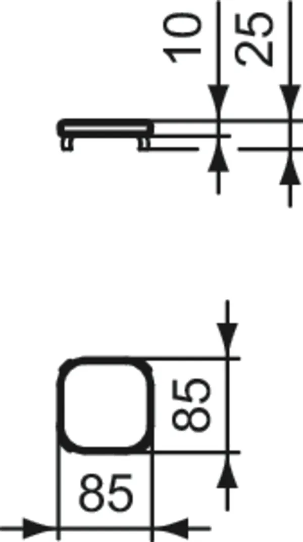 Ideal Standard Ablaufabdeckung Tonic II, weiß, 85x85x25 mm Ideal Standard Ablaufabdeckung Tonic II, weiß, 85x85x25 mm