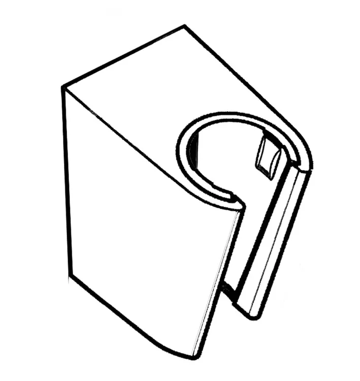 Hansgrohe Brausehalter Porter S, Chrom, 53 x 37 x 50 mm, konische Aufnahme für Brauseschläuche