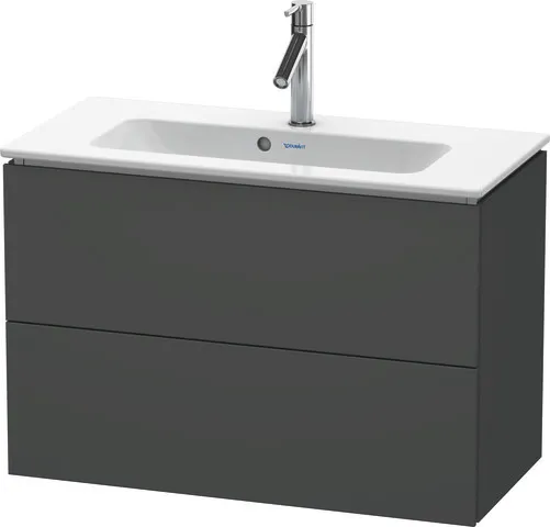 Duravit Waschtischunterschrank wandhängend „L-Cube“ 82 × 55 × 39,1 cm Graphit Matt Duravit Waschtischunterschrank wandhängend „L-Cube“ 82 × 55 × 39,1 cm Graphit Matt