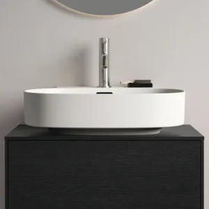 Waschbecken „Linda-X“ 50 × 48 × 13,5 cm, Hahnlochposition mittig in Seidenweiß Waschbecken „Linda-X“ 50 × 48 × 13,5 cm, Hahnlochposition mittig in Seidenweiß