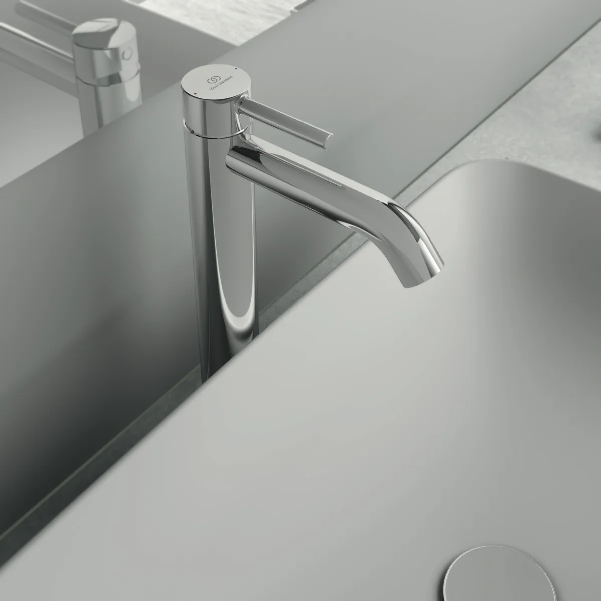 Ideal Standard Waschtischarmatur Ceraline, verlängerter Sockel, Chrom Ideal Standard Waschtischarmatur Ceraline, verlängerter Sockel, Chrom