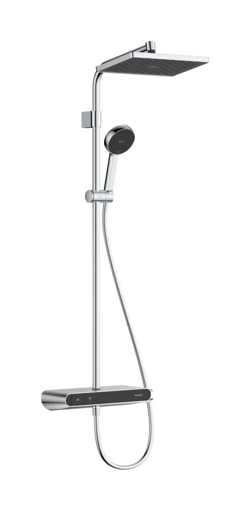 Activera Q Showerpipe 290/180 1jet EcoSmart mit ShowerTablet Select 360 Varia, Oberfläche: Chrom