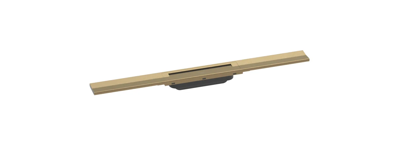 Hansgrohe RainDrain Flex Duschrinne 700 mm, Brushed Bronze, höhenverstellbar, zweiseitig montierbar, bis zu 60 l/min Ablaufleistung