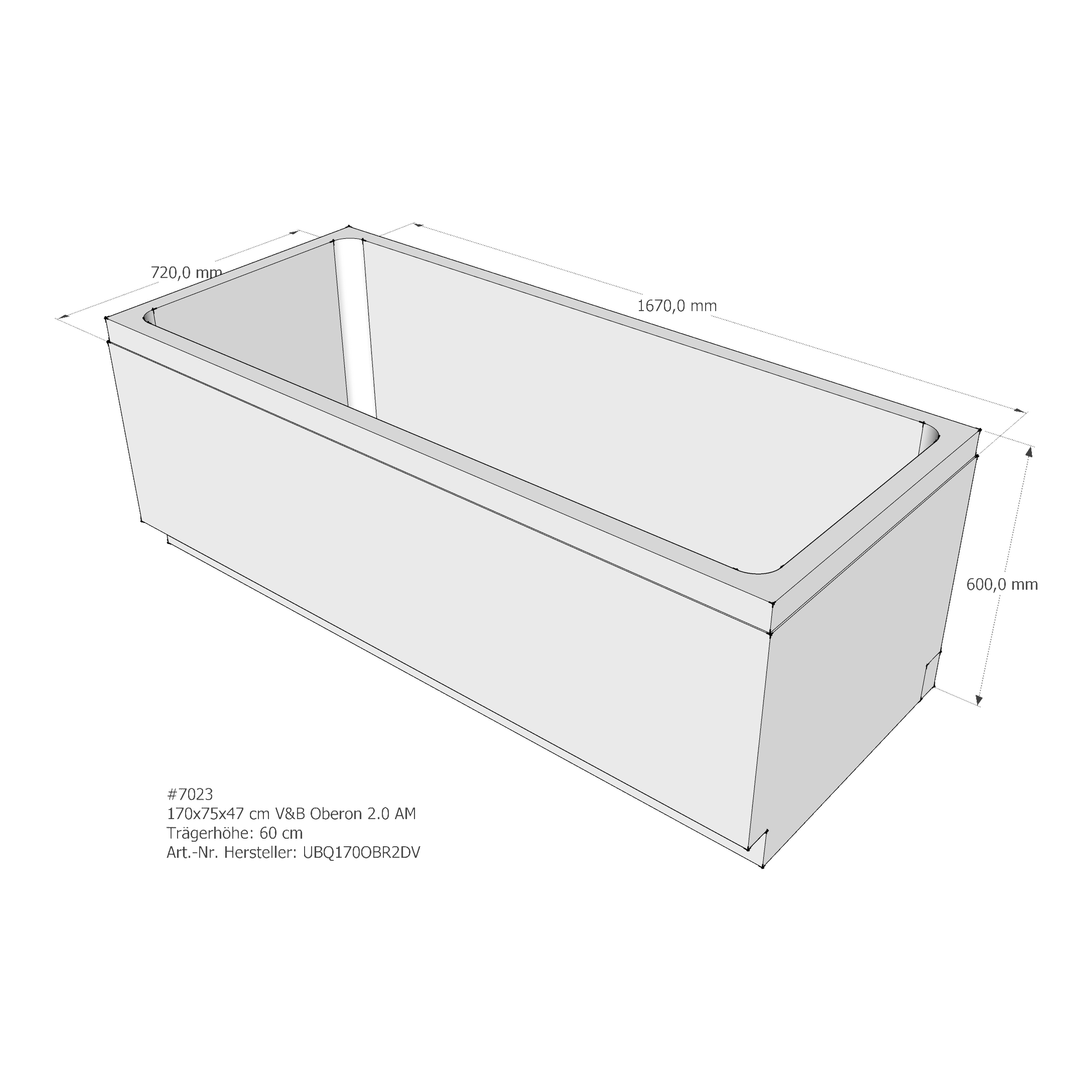 Badewannenträger für Villeroy & Boch Oberon 2.0 170 × 75 × 47 cm Badewannenträger für Villeroy & Boch Oberon 2.0 170 × 75 × 47 cm