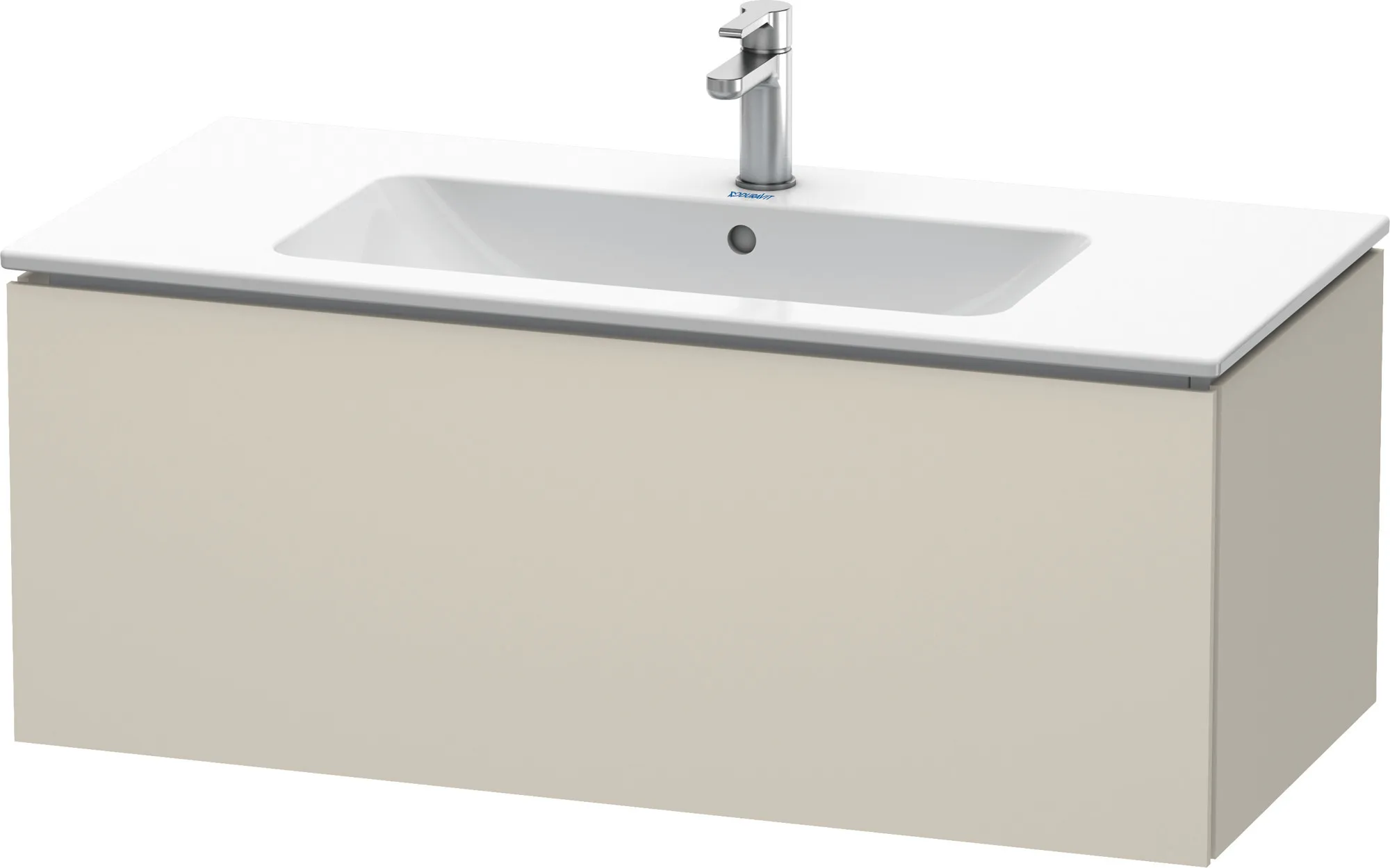 Duravit Waschtischunterschrank wandhängend „L-Cube“ 102 × 40 × 48,1 cm Taupe Matt