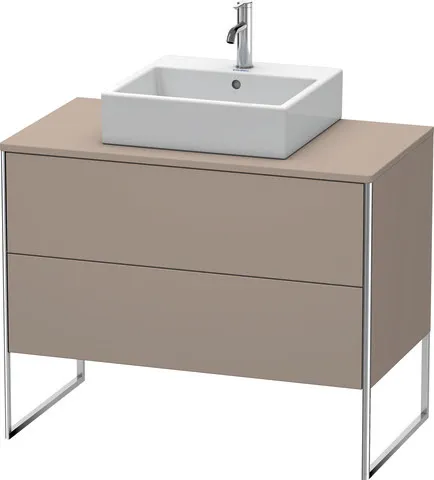 Duravit Waschtischunterschrank bodenstehend „XSquare“ 100 × 77,8 × 54,8 cm Basalt Matt
