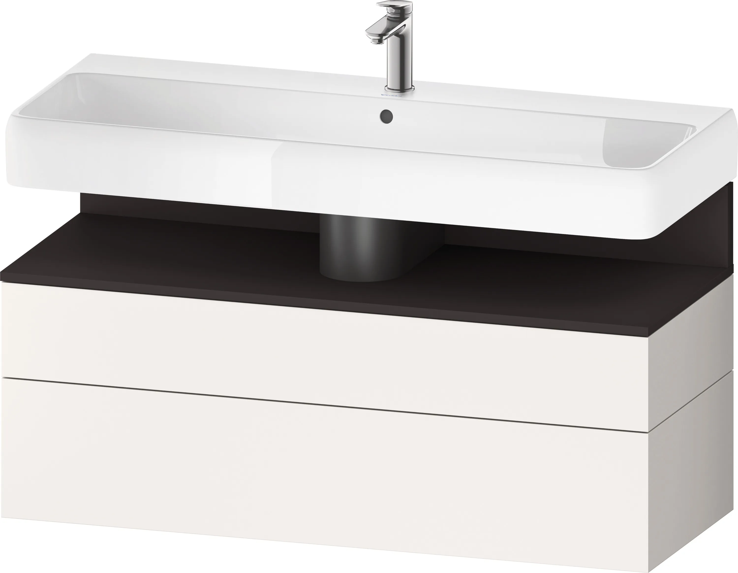 Duravit Waschtischunterschrank wandhängend „Qatego“ 119 × 59 × 47 cm, ohne Beleuchtung