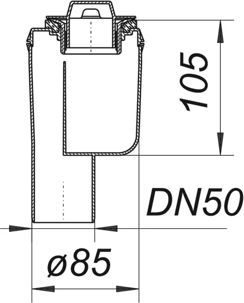 Ablaufgehäuse TELOS V, DN 50 Ablaufgehäuse TELOS V, DN 50