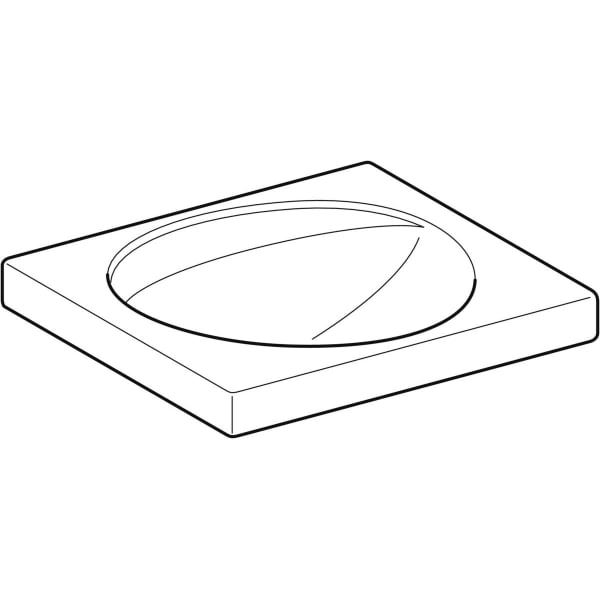 Wandwaschtisch mit Ablagefläche „Preciosa“, rechteckig 60 × 55 cm in weiß alpin