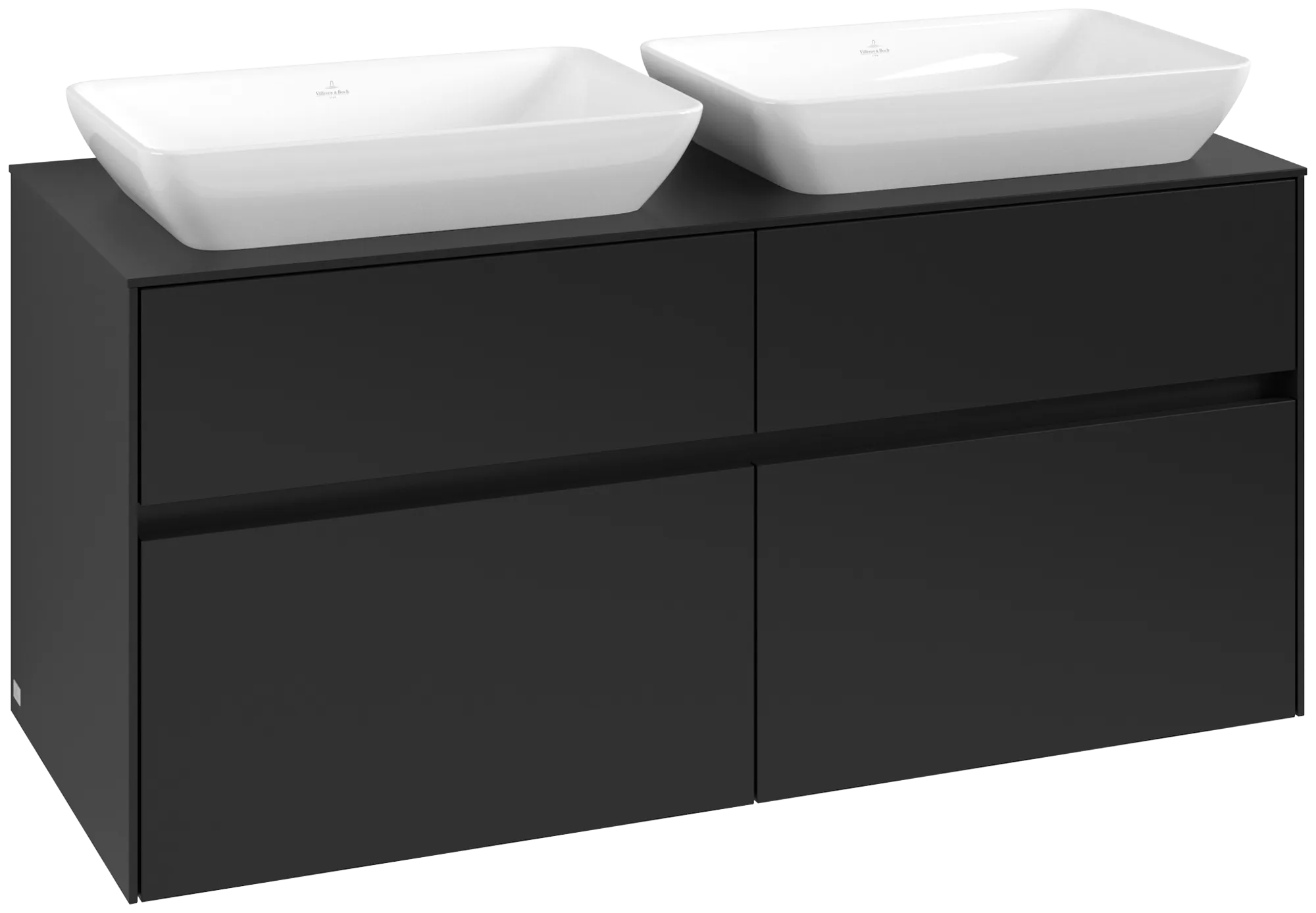 Villeroy & Boch Collaro Waschbeckenunterschrank C11500, 1200x548x500mm, Volcano Black