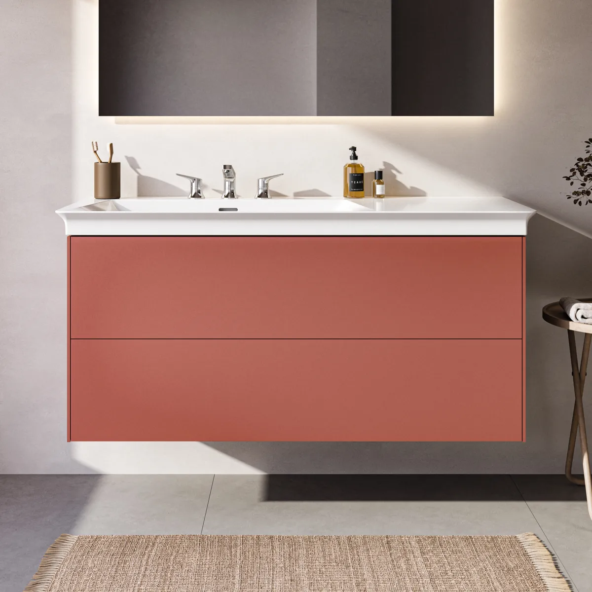 Ideal Standard Möbelwaschtischunterschrank Conca 1200x505mm 2 Auszüge Sunset matt