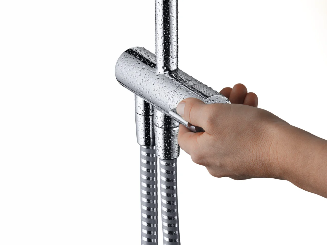 Hansgrohe Vernis Shape Showerpipe 230 1jet Reno Chrom, Aufputzinstallation, 400 mm Brausearmlänge, 80 cm oder 160 cm Metaflex Brauseschlauch Hansgrohe Vernis Shape Showerpipe 230 1jet Reno Chrom, Aufputzinstallation, 400 mm Brausearmlänge, 80 cm oder 160 cm Metaflex Brauseschlauch