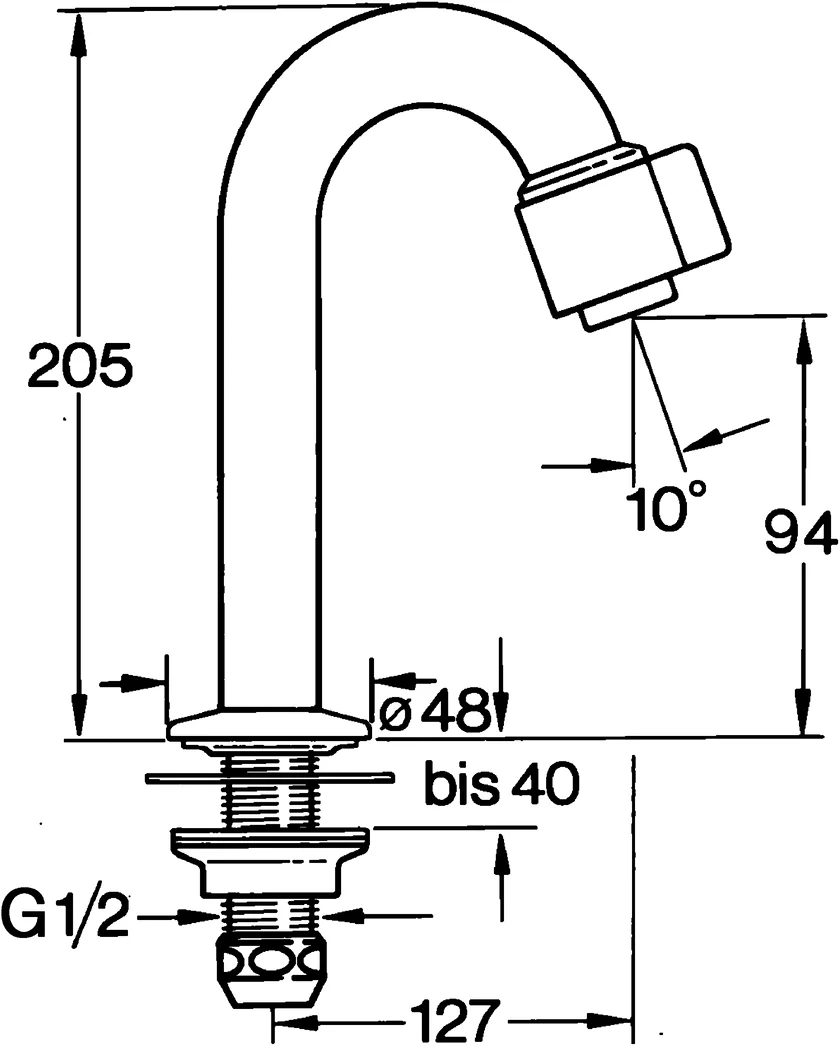 HansaNOVA Einhebelmischer Waschtischbatterie Hansanova 0091 Ausladung 127 mm DN15 Chrom HansaNOVA Einhebelmischer Waschtischbatterie Hansanova 0091 Ausladung 127 mm DN15 Chrom