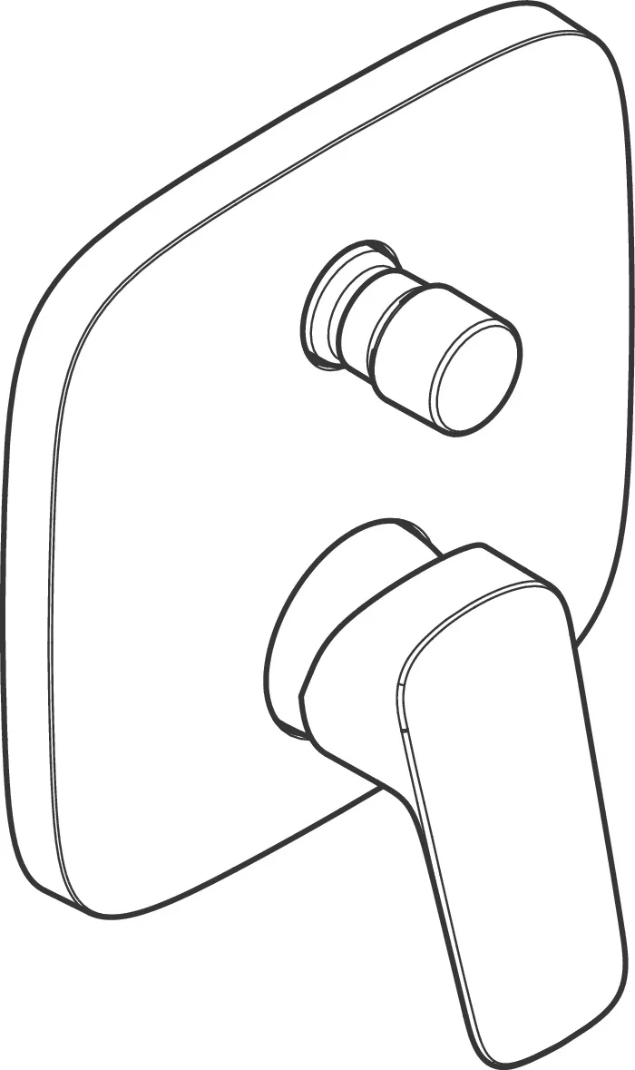 Hansgrohe Logis Einhebel-Wannenmischer Unterputz, Chrom, 2 Verbraucher, Keramikmischsystem, einstellbare Temperaturbegrenzung, automatische Rückstellung, Wandmontage
