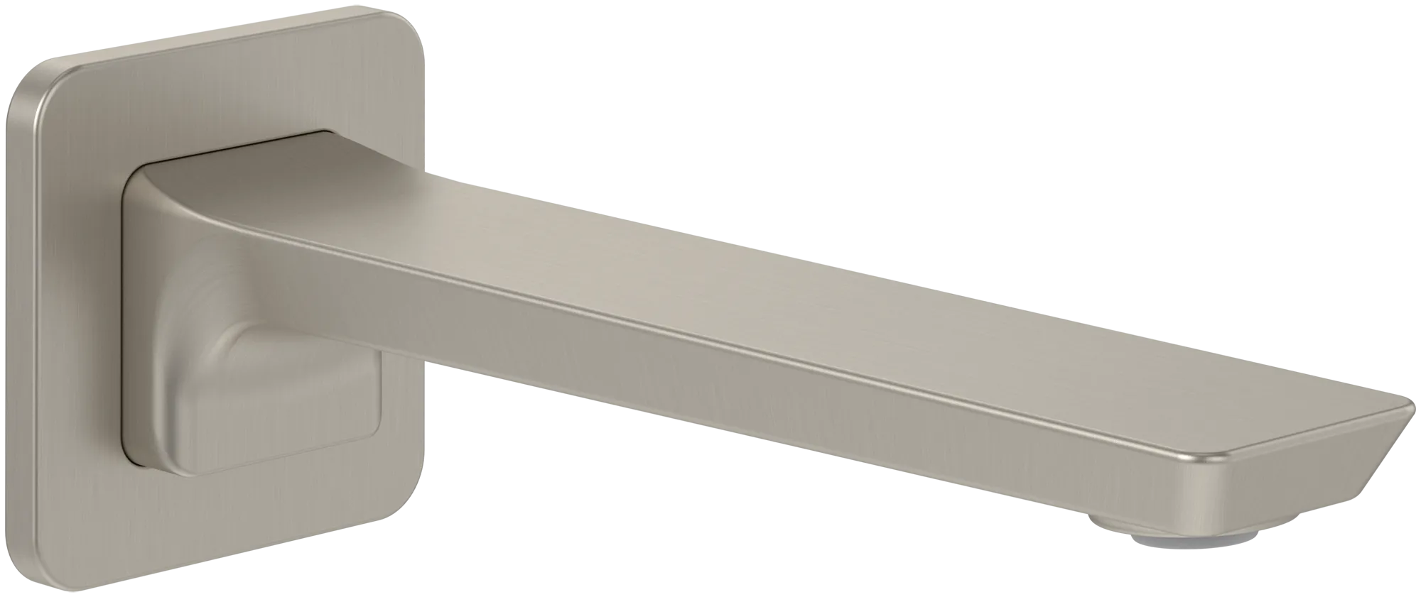 Villeroy & Boch Badewannenauslauf Subway 3.0, Brushed Nickel Matt, 75 x 216 x 75 mm, verstellbarer Strahlregler mit AirPlus-Technologie und SmartPressure für konstanten Wasserdurchfluss
