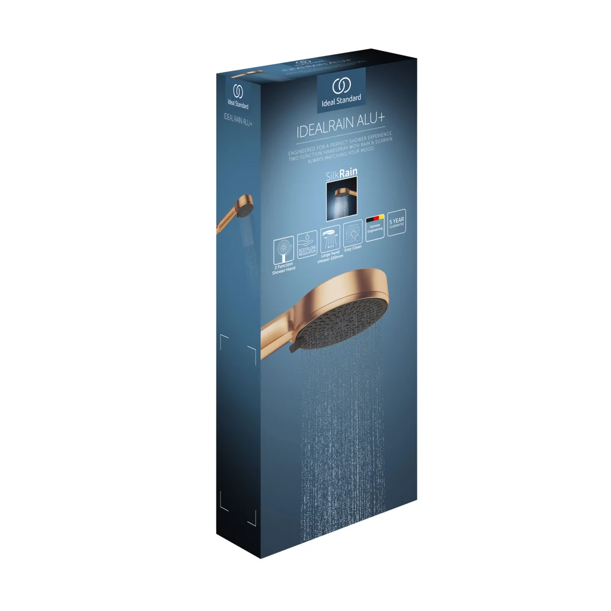 Ideal Standard Idealrain Alu+ 2-Funktionshandbrause in Bronze, Durchmesser 100 mm Ideal Standard Idealrain Alu+ 2-Funktionshandbrause in Bronze, Durchmesser 100 mm