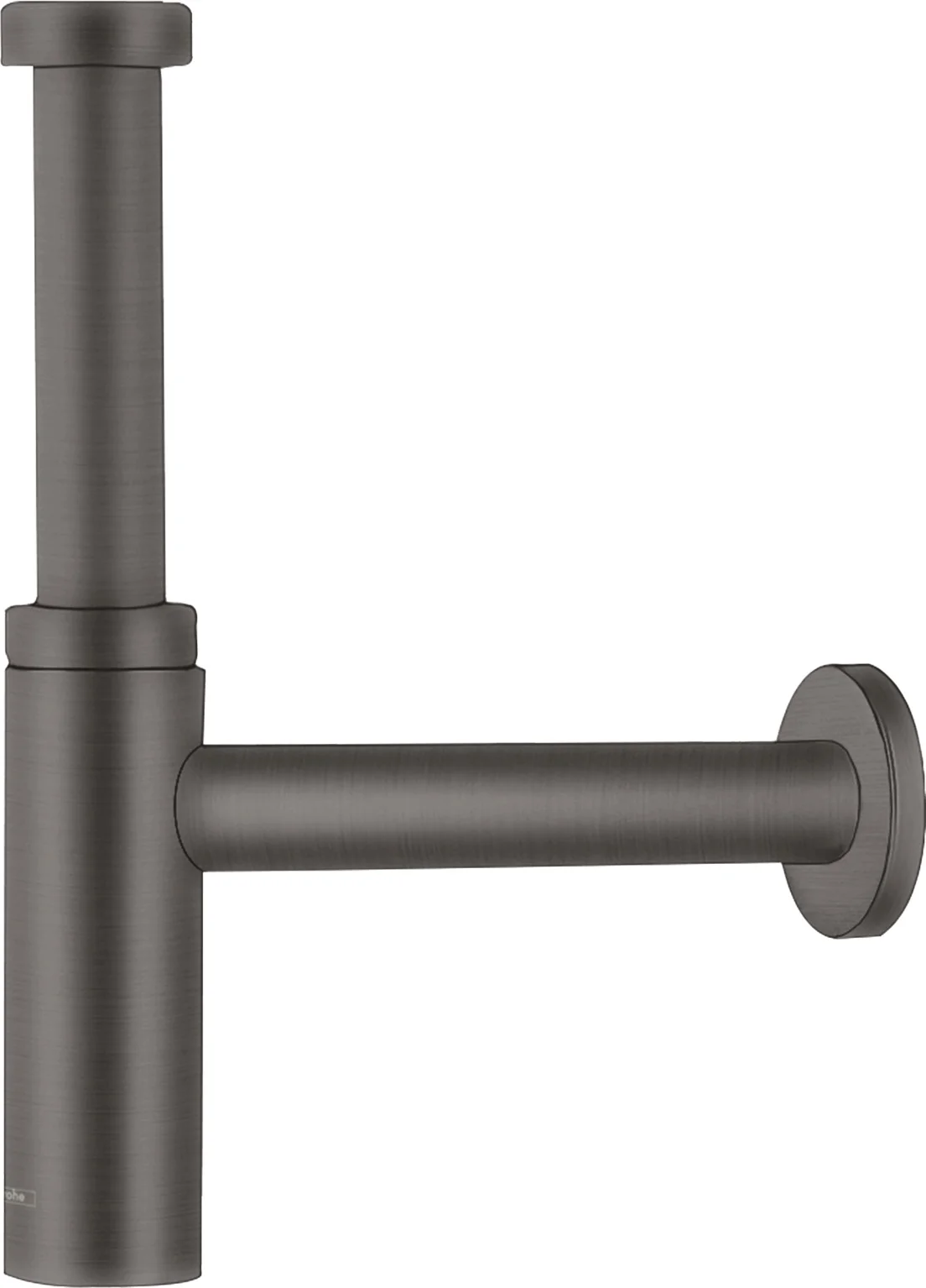 Hansgrohe Designsiphon Flowstar S BBC, Brushed Black Chrome, Verstellweg 60-165 mm, Wandabstand 330 mm, Stauwasserhöhe 75 mm, Anschlussmaße G 11/4 (Eingang), DN32 (Abgang)