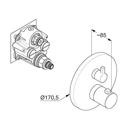 NOVA FONTE UPTHM FeinbauSet mit Umstellventil, m.Funktionseinheit, für FLEXX:BOXX 88011, mattweiß NOVA FONTE UPTHM FeinbauSet mit Umstellventil, m.Funktionseinheit, für FLEXX:BOXX 88011, mattweiß