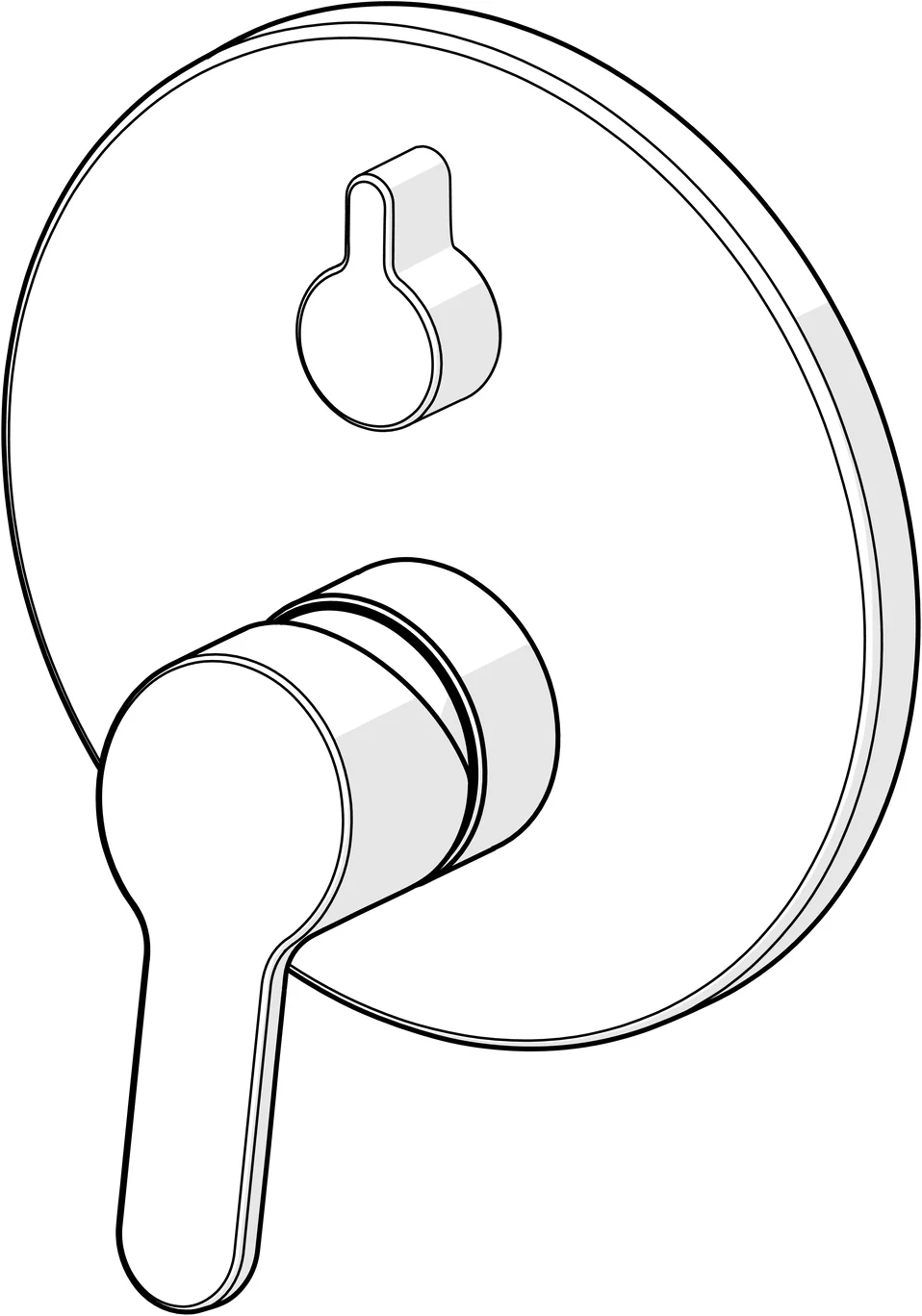 HansaPRIMO Einhebelmischer Fertigmontageset für Wanne/Brause, Rosette rund mit Sicherungseinrichtung, Chrom