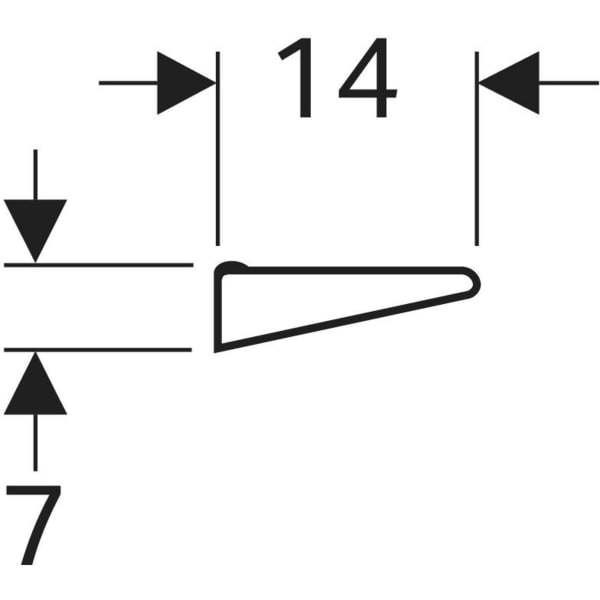 Renova Wandablage: B=60cm, H=7cm, T=13.5cm, weiß Renova Wandablage: B=60cm, H=7cm, T=13.5cm, weiß