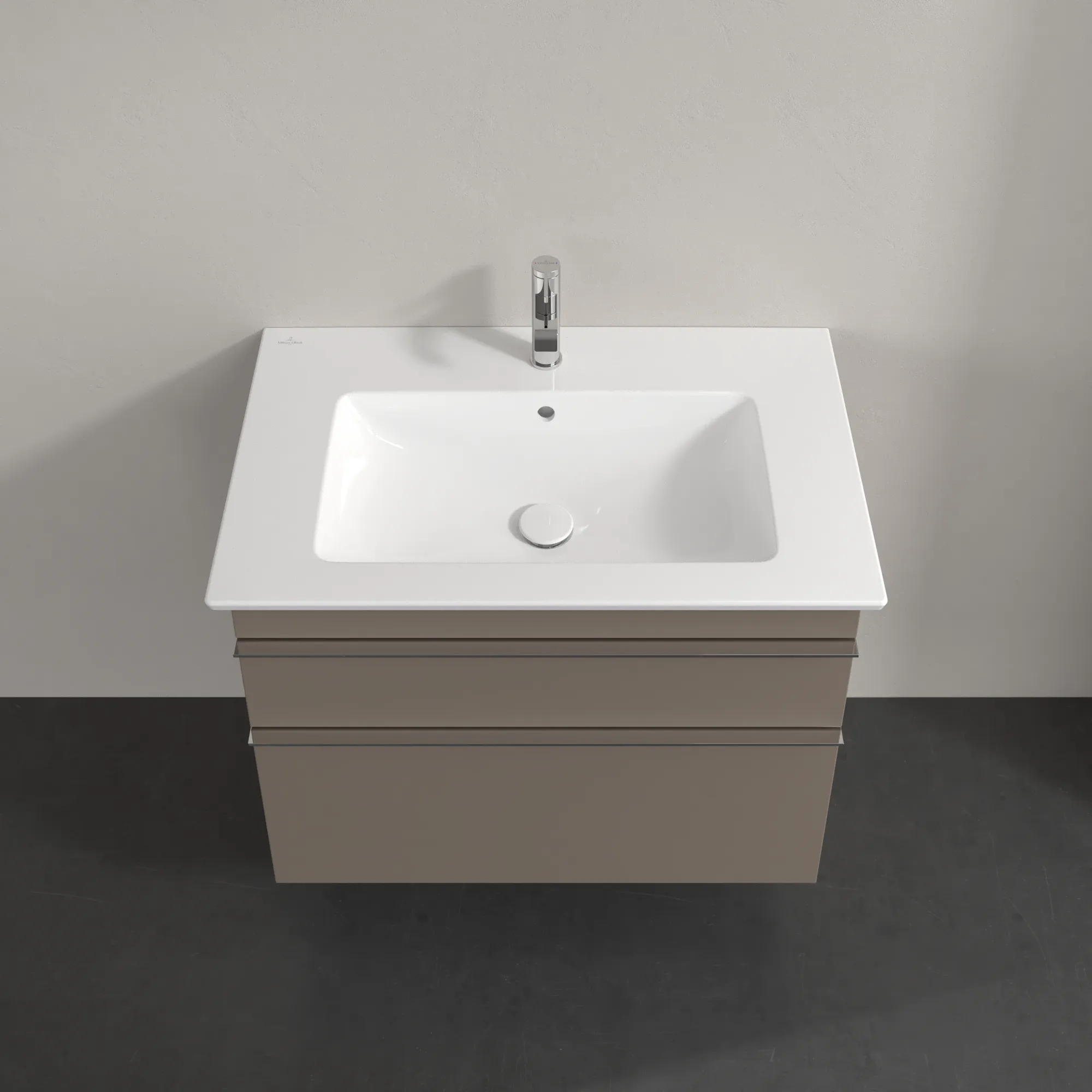 Villeroy & Boch Waschtischunterschrank „Venticello“ für Schrankwaschtisch 753 × 590 × 502 mm Taupe, für Becken mittig