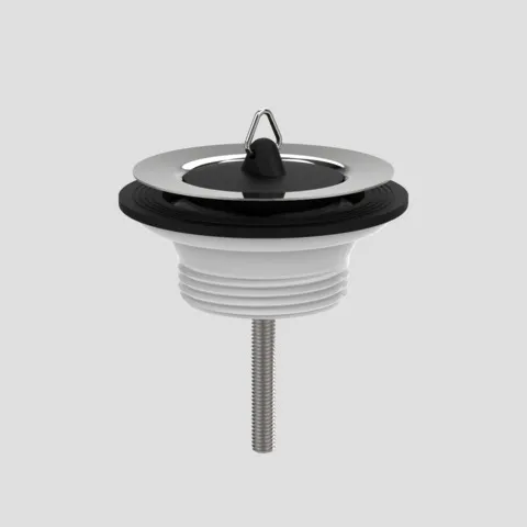 Universal Ablaufventil G1 1/4 × 63 × 25, silber