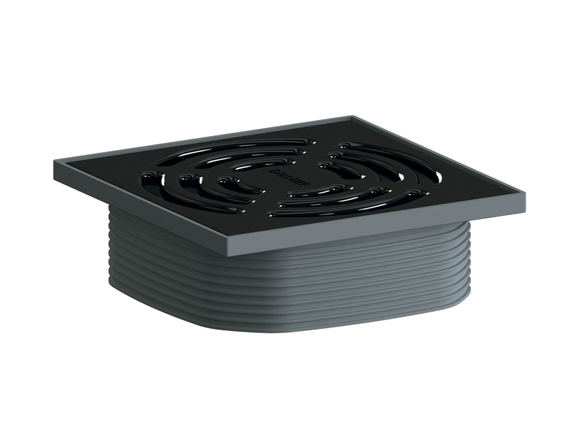 Aufsatz DallDrain Pure, schwarz matt, 120 x 120 mm