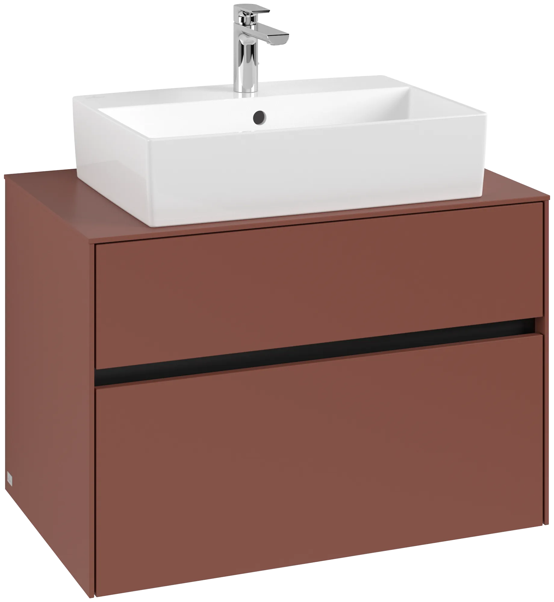 Villeroy & Boch Collaro Waschbeckenunterschrank C12400 800x548x500mm 2 Ausz. m.tig Wine Red