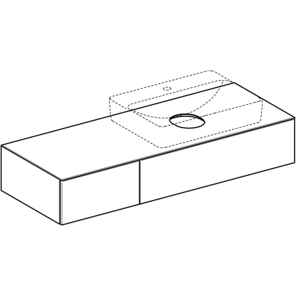 Geberit Waschtischunterschrank „Variform“ 135 × 23,5 × 51 cm Geberit Waschtischunterschrank „Variform“ 135 × 23,5 × 51 cm