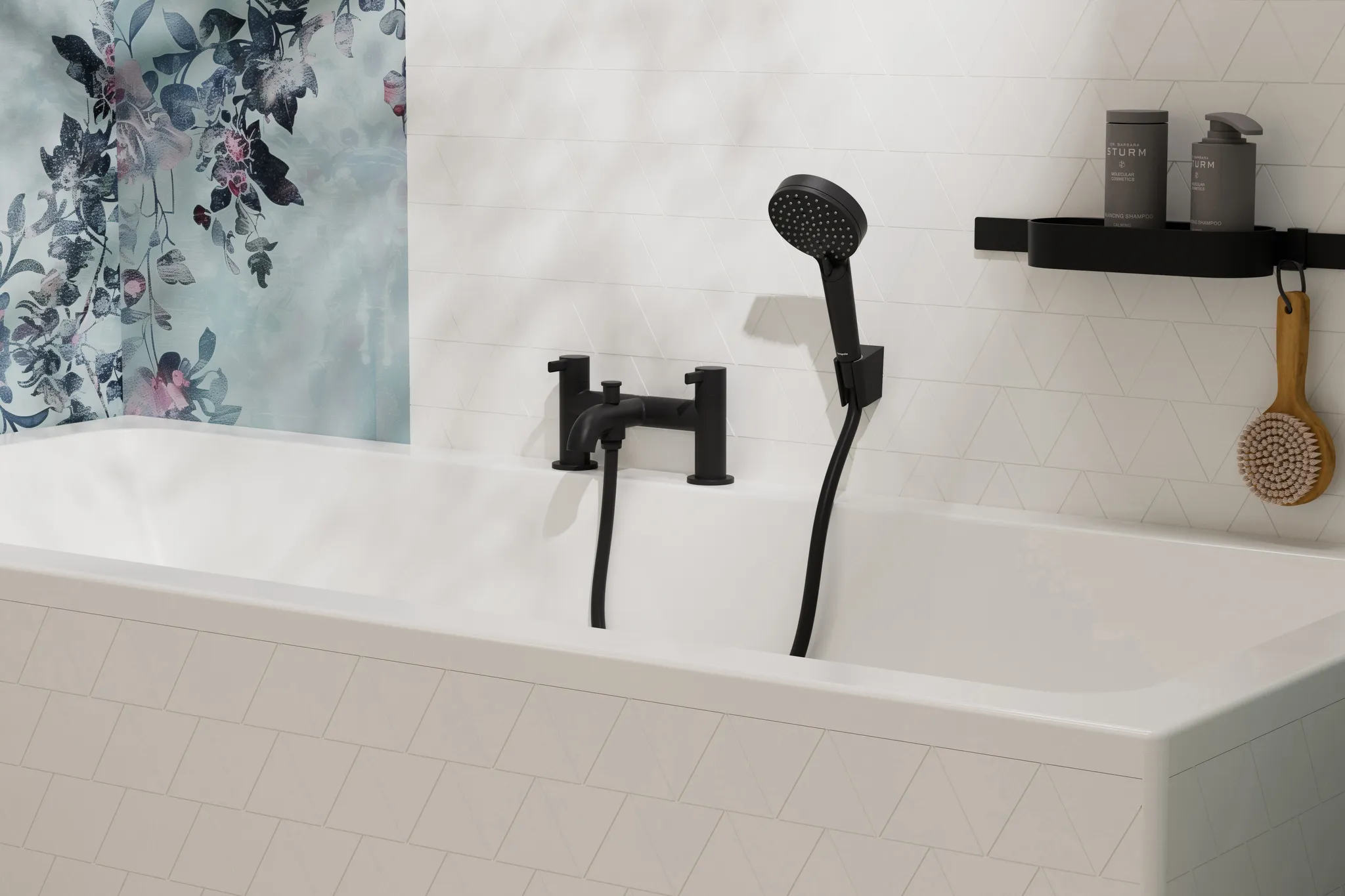 Hansgrohe WallStoris Duschset, Mattschwarz
