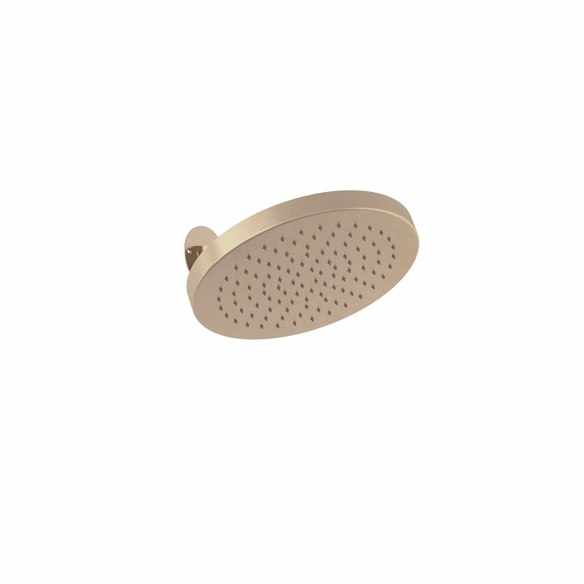 Kludi-ASANA Kopfbrause Brushed Bronze PVD, 325x325 mm, Höhe 30 mm, 1 Strahlart 'summer rain', Durchfluss 15 l/min bei 3 bar, G1/2 Anschluss, Wandmontage mit Brausearm (Ausladung 185 mm)