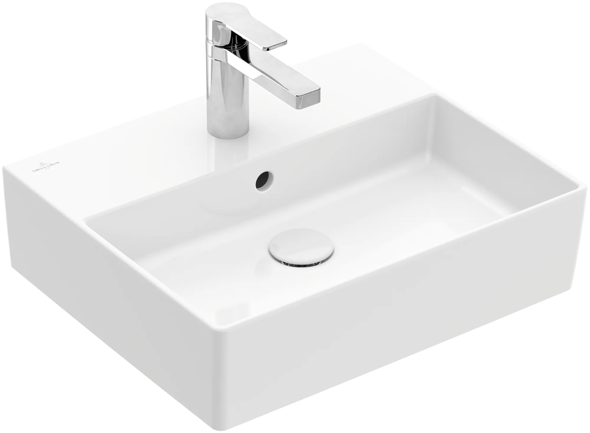 Villeroy & Boch Wandwaschtisch aus TitanCeram geschliffen „Memento 2.0“ 500 × 420 × 140 mm, mit Hahnlochbohrung, Hahnlochposition mittig in Weiß Alpin Farbe: Weiß Alpin / Größe: 50 × 42 cm / Hahnlochbohrung: mit 1×1 Hahnlochbohrung / Hahnlochposition: mittig / Oberflächenveredelung: ohne Oberflächenveredelung / Überlauf: mit Überlauf Villeroy & Boch Wandwaschtisch aus TitanCeram geschliffen „Memento 2.0“ 500 × 420 × 140 mm, mit Hahnlochbohrung, Hahnlochposition mittig in Weiß Alpin Farbe: Weiß Alpin / Größe: 50 × 42 cm / Hahnlochbohrung: mit 1×1 Hahnlochbohrung / Hahnlochposition: mittig / Oberflächenveredelung: ohne Oberflächenveredelung / Überlauf: mit Überlauf