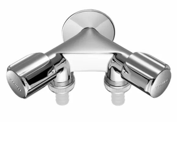 NA-Doppelventil COMFORT, 2 RFV, DN 15 G 1/2 AG, 2 Schlauchverschraubungen Ø 14,5 mm (DN 20 G 3/4 AG), chrom
