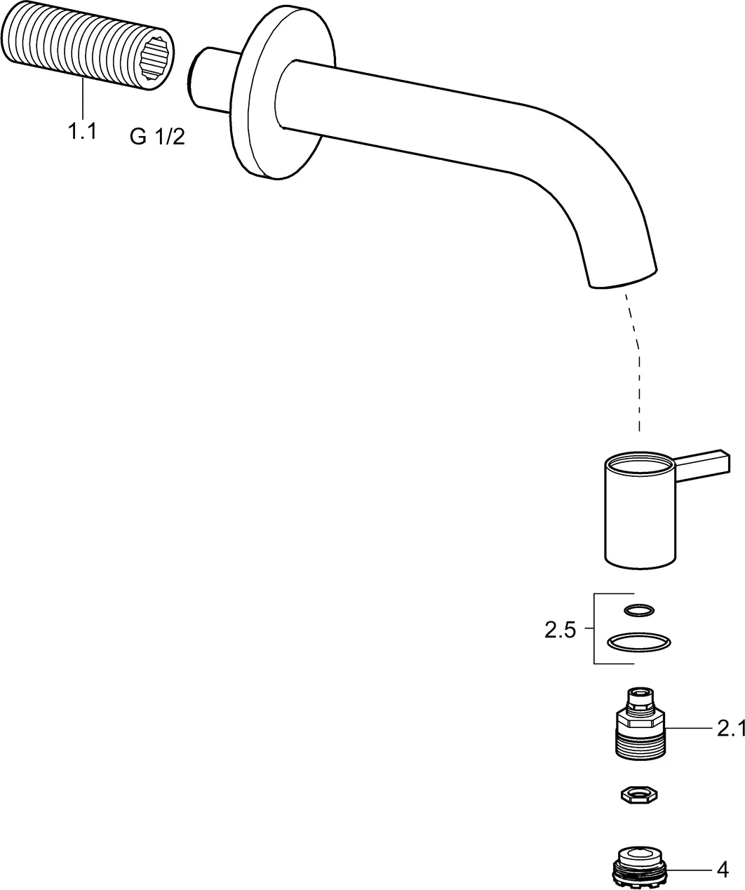 HansaNOVA Einhebelmischer Waschtischbatterie HansaNOVA 5086 Ausladung 107 mm DN15 Matt-Schwarz HansaNOVA Einhebelmischer Waschtischbatterie HansaNOVA 5086 Ausladung 107 mm DN15 Matt-Schwarz