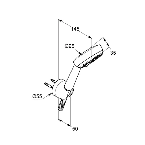 Kludi LOGO NEO Wannen-Brause-Set mit Schlauch chrom Kludi LOGO NEO Wannen-Brause-Set mit Schlauch chrom